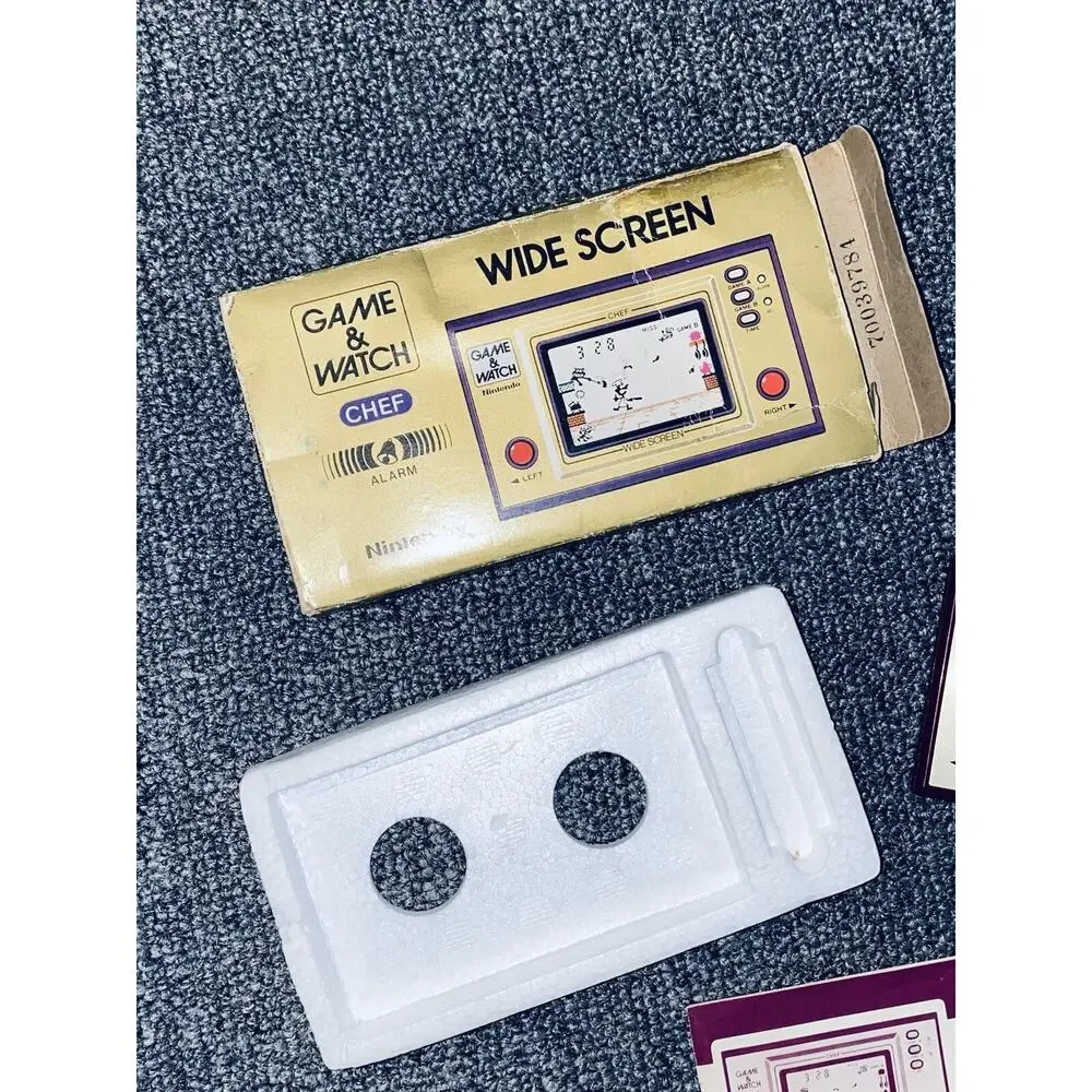 Nintendo GAME & WATCH Chef Handheld Console Retro 1981 Electronic Vintage Box